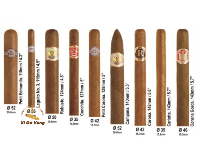 Chọn xì gà dựa trên kích cỡ